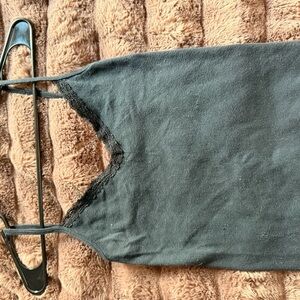 John Galt Black Lace-Trim Camisole